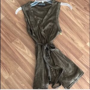 Michael Stars Wrap BrownTie Tunic